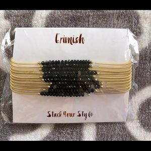 Erimish black and gold slinky set of 10-NEW